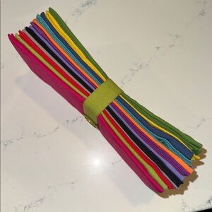 Crate&Barrel Vibrant multicolor Napkin Set NEW! Just in time for the Holidays!